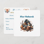 Iftar-dineruitnodigingen Feestdagenkaart (Voorkant / Achterkant)