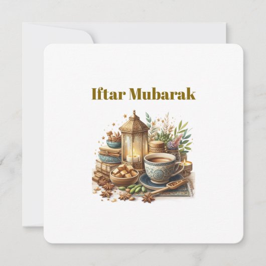 Iftar-dineruitnodigingen Feestdagenkaart (Voorkant)