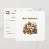 Iftar-dineruitnodigingen Feestdagenkaart (Voorkant / Achterkant)