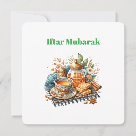 Iftar-dineruitnodigingen Feestdagenkaart (Voorkant)