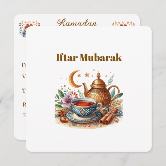 Iftar Dinner Invitations Feestdagenkaart (Voorkant / Achterkant)