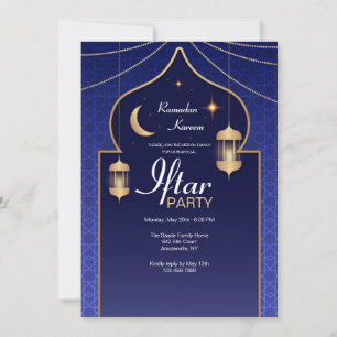 Iftar-feest in het blauw kaart