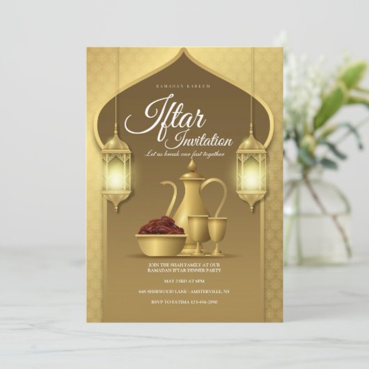 Iftar Invitation Kaart (Staand voorkant)