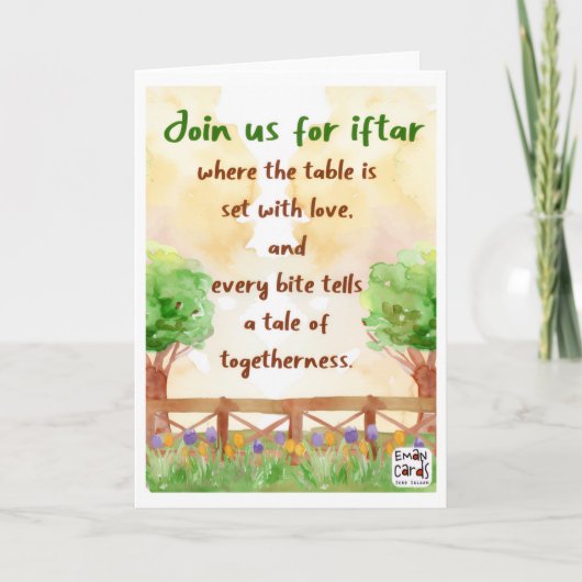 Iftar Invitation - Landscape Kaart (Voorkant)