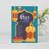 Iftar Lantern Dinner Party Kaart (Staand voorkant)