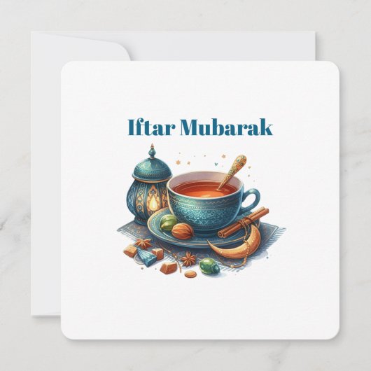 Iftar Mubarak dineruitnodigingen Feestdagenkaart (Voorkant)