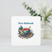 Iftar Mubarak dineruitnodigingen Feestdagenkaart (Staand voorkant)