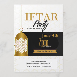 Iftar Party Lantern Invitation Kaart