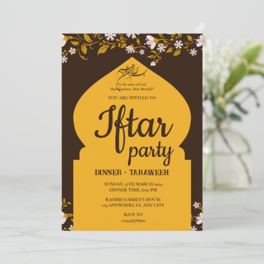 IFTAR PARTY uitnodiging (Staand voorkant)