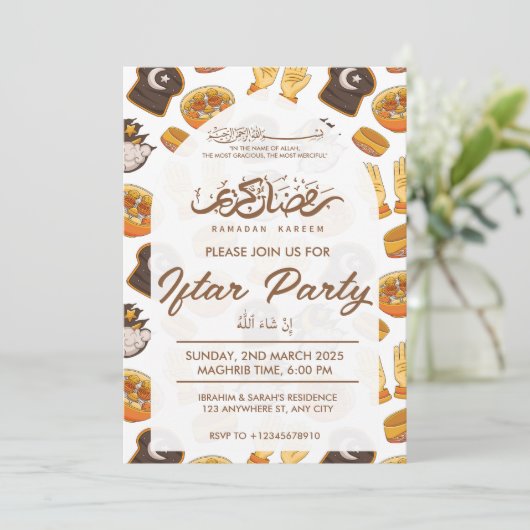 iftar party uitnodiging (Staand voorkant)