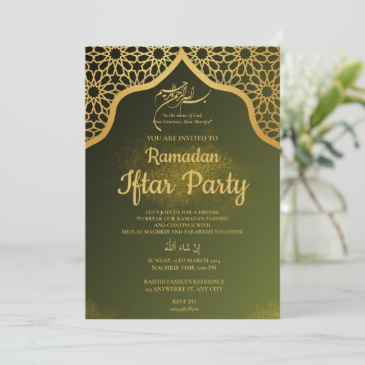 IFTAR PARTY uitnodiging (Staand voorkant)
