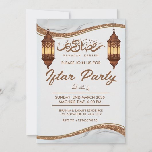 iftar party uitnodiging (Voorkant)