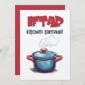 Iftar Ramadan Keuken Tornado- Menging Magie & Troe Kaart (Voorkant / Achterkant)