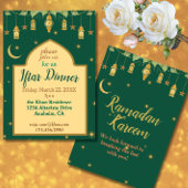 iftar ramadan uitnodiging elegant groen, goud, maa