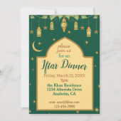 iftar ramadan uitnodiging elegant groen, goud, maa (Voorkant)