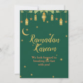iftar ramadan uitnodiging elegant groen, goud, maa (Achterkant)