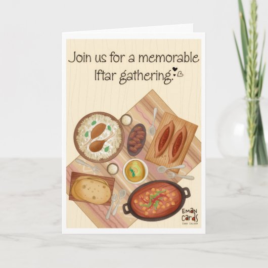 Iftar Uitnodiging - Eettafel (Voorkant)