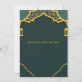 Iftar-uitnodiging, mijn verjaardag in de ramadan, kaart (Achterkant)