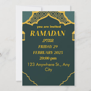 Iftar-uitnodiging, mijn verjaardag in de ramadan, kaart