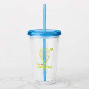Iga Swiatek, tennisster, geit, kampioen Acryl Drinkbeker