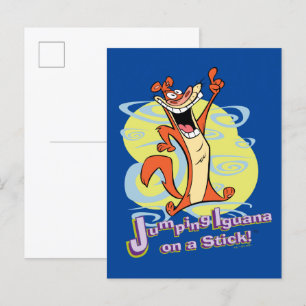 Igauna op een stok jappen!™ briefkaart