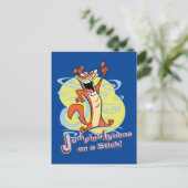 Igauna op een stok jappen!™ briefkaart (Staand voorkant)