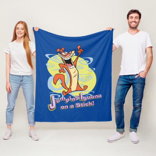 Igauna op een stok jappen!™ fleece deken (In situ)