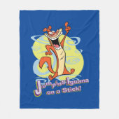 Igauna op een stok jappen!™ fleece deken (Voorkant)
