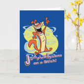 Igauna op een stok jappen!™ kaart (Gele Bloem)