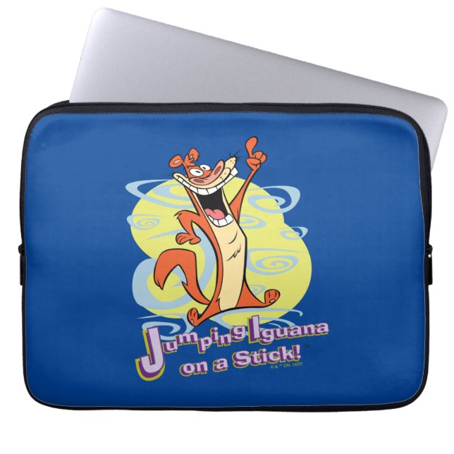 Igauna op een stok jappen!™ laptop sleeve (Voorkant)
