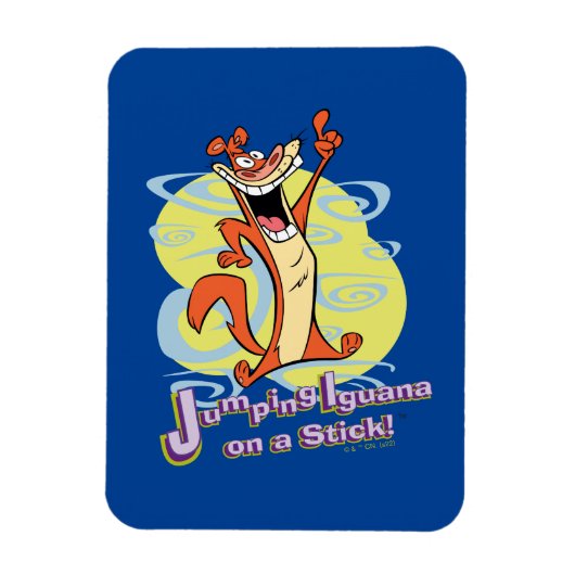 Igauna op een stok jappen!™ magneet (Verticaal)