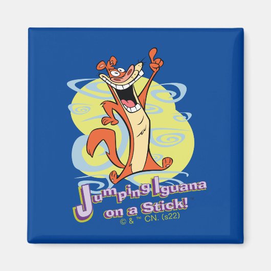 Igauna op een stok jappen!™ magneet (Voorkant)