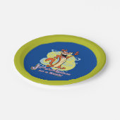 Igauna op een stok jappen!™ papieren bordje (Gekanteld)