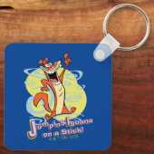 Igauna op een stok jappen!™ sleutelhanger (Achterkant)