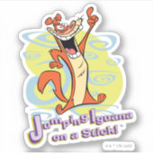 Igauna op een stok jappen!™ sticker (Voorkant)