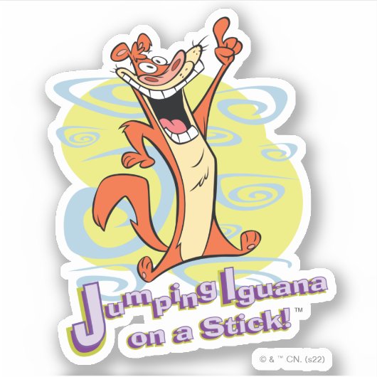 Igauna op een stok jappen!™ sticker (Voorkant)