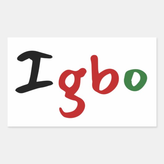 Igbo Afrikaans Rechthoekige Sticker (Voorkant)