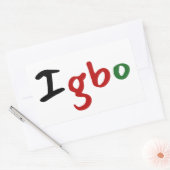 Igbo Afrikaans Rechthoekige Sticker (Envelop)