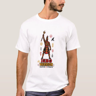 Igbo krijgerstraditie en kracht ontwerp t-shirt