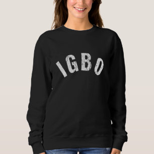 IGBO Nigeriaanse Cultuur Vintage Grote Vervallen Trui