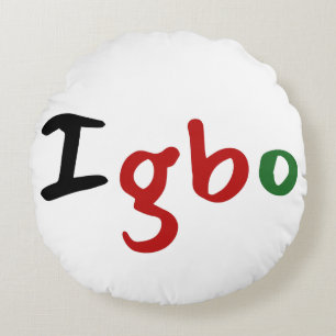 Igbo Pan Afrikaans Rond Kussen