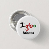 Igbo Trendy en Uniek Ronde Button 3,2 Cm (Voorkant /achterkant)