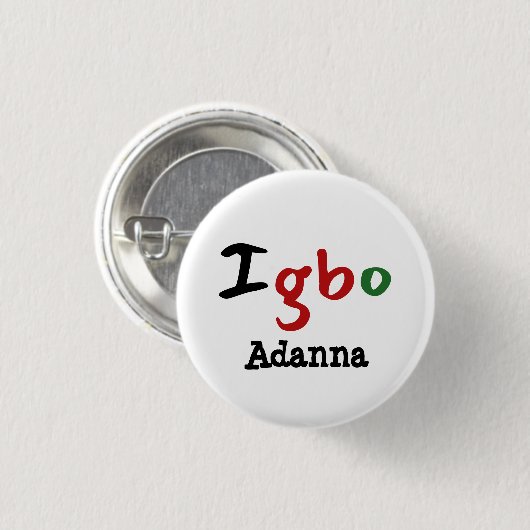 Igbo Trendy en Uniek Ronde Button 3,2 Cm (Voorkant /achterkant)