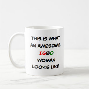 igbo-vrouw, geweldig koffiemok