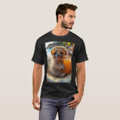Igel am Strand mit cooler Brille T-shirt (Voorkant volledig)