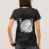 Igel bei Nacht unter magischem Sternenhimmel T-shirt (Achterkant)