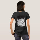 Igel bei Nacht unter magischem Sternenhimmel T-shirt (Achterkant volledig)