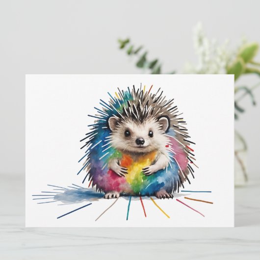 Igel Feestdagenkaart (Staand voorkant)