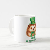 Igel Gráinneog Happy St. Patricks Day Koffiemok (Voorkant links)