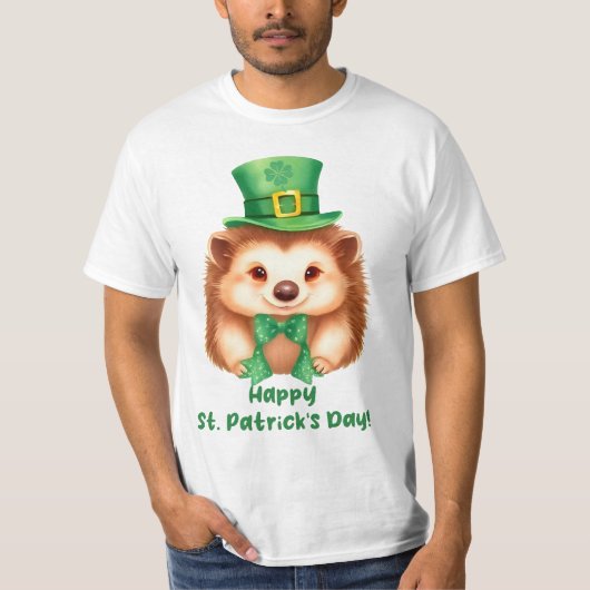 Igel Gráinneog Happy St. Patricks Day T-shirt (Voorkant)